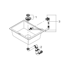 Мойка GROHE K700U с одной чашей, 610 x 460 мм, черный гранит (31655AP0)