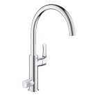 Смеситель для кухни GROHE Blue Pure Eurosmart, с функцией фильтрации, без фильтра в комплекте, хром (31722000)