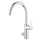 Смеситель для кухни GROHE Blue Pure Eurosmart, с функцией фильтрации, без фильтра в комплекте, хром (31722000)