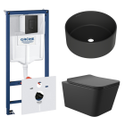 Комплект инсталляции GROHE Solido 38811KF0 с унитазом Aqueduto MACIO MAC0140 и раковиной Aqueduto ESPIRAL D400 ESP0140 (NW0427)