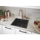 Смеситель для кухни GROHE Minta с вытяжным душем, C-образный излив, теплый закат матовый (32321DL2)