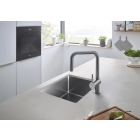 Смеситель для кухни GROHE Minta с вытяжным душем, U-образный излив, темный графит матовый (32322AL2)