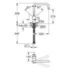 Смеситель для кухни GROHE Minta с поворотным U-изливом, темный графит матовый (32488AL0)