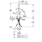 Смеситель для кухни GROHE Zedra с вытяжным душем 2jet, суперсталь (32553DC2)