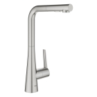 Смеситель для кухни GROHE Zedra с вытяжным душем 2jet, суперсталь (32553DC2)