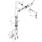 Смеситель для кухни GROHE Zedra с вытяжным душем 2jet, суперсталь (32553DC2)