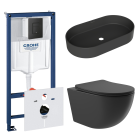 Комплект инсталляции GROHE Solido 38811KF0 с унитазом Aqueduto OVO OVO0140 и раковиной Aqueduto ESPIRAL ESP0240 (NW0463)