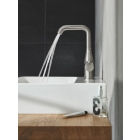 Смеситель для раковины GROHE Essence с донным клапаном, L-Size, суперсталь (32628DC1)