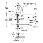 Смеситель для раковины GROHE Essence с донным клапаном, L-Size, теплый закат матовый (32628DL1)