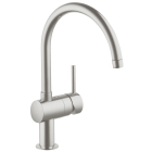 Смеситель для кухни GROHE Minta с поворотным C-изливом, суперсталь (32917DC0)