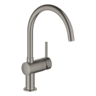 Смеситель для кухни GROHE Minta с поворотным C-изливом, темный графит матовый (32917AL0)