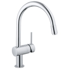 Смеситель для кухни GROHE Minta с вытяжным C-изливом и ограничением расхода воды, хром (3291800E)