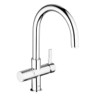 Смеситель для кухни GROHE Blue Pure с функцией фильтрации, без фильтра в комплекте, хром (33251000)