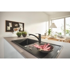 Смеситель для кухонной мойки GROHE Eurosmart с поворотным изливом, матовый черный (332812433)