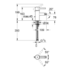 Смеситель для биде GROHE Essence с цепочкой, хром (33623000)
