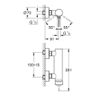 Смеситель для душа GROHE Essence, темный графит матовый (33636AL1)