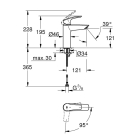 Смеситель для раковины GROHE Eurosmart, M-size, хром (2339530E)