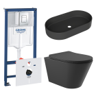 Комплект инсталляции GROHE Rapid SL 38775001 с унитазом Aqueduto CONE CON0140 и раковиной Aqueduto ESPIRAL ESP0240 (NW0470)