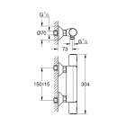 Термостат для душа GROHE Precision Start внешнего монтажа, матовый черный (345942430)