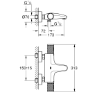 Термостат для ванны GROHE Precision Feel QuickFix, хром (34788000)