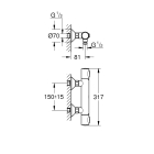 Термостатический смеситель для душа GROHE Precision Flow, хром (34798000)