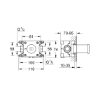 Встраиваемая часть шлангового подключения для душа GROHE Grohtherm F (35034000)