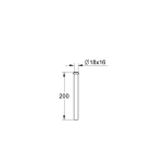 Сливная трубка GROHE для писсуара 200 мм, диаметр 18 мм, прямая (37035000)
