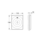 Панель смыва для писсуара GROHE Tectron Surf инфракрасная, питание от сети 230V, хром (37336001)