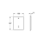 Панель смыва для писсуара GROHE Tectron Skate инфракрасная, питание от сети 230V, хром (37749000)