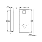 Облицовка инсталляции для унитаза GROHE Rapid SL 113 см (38636001)