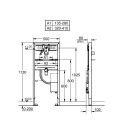 Инсталляция GROHE Rapid SL для раковины с монтажным набором для инфракрасной электроники, хром (38748002)