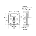 Комплект монтажа для панелей смыва Tectron GROHE (38787000)