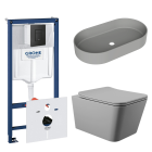 Комплект инсталляции GROHE Solido 38811KF0 с унитазом Aqueduto MACIO MAC0130 и раковиной Aqueduto ESPIRAL ESP0230 (NW0443)