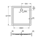 Душевой поддон GROHE 1000x1000, универсальный, белый (39300000)