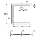 Душевой поддон GROHE 900x900, универсальный, белый (39301000)