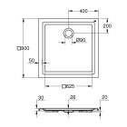 Душевой поддон GROHE 800x800, универсальный, белый (39302000)
