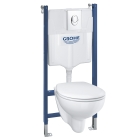 Готовый набор для туалета GROHE Bau Ceramic, инсталляция для подвесного унитаза GROHE Solido 5 в 1 (39419000)