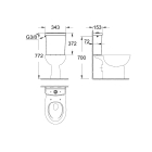 Смывной бачок для унитаза GROHE Bau Ceramic, наполнение сбоку, альпин-белый (39494000)