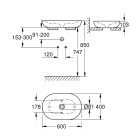 Раковина свободностоящая, GROHE Essence Ceramic, 60 см, альпин-белый, (3960800H)