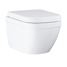 Унитаз GROHE Euro Ceramic подвесной, компактный, с сиденьем с микролифтом, альпин-белый (39693000)