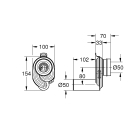 Сифон для писсуара GROHE Bau Ceramic горизонтальный, хром (39732000)