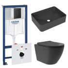 Комплект инсталляции GROHE Solido 38811KF0 с унитазом Aqueduto OVO Plus OVOT0240 и раковиной Aqueduto ESPIRAL ESP0440 (NW0499)