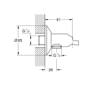 Самозакрывающийся запорный клапан GROHE Sena, хром (26333000)