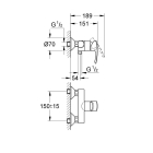Смеситель для душа GROHE Eurostyle, хром (33590001)