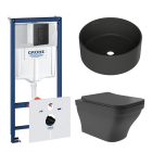 Комплект инсталляции GROHE Solido 38811KF0 с унитазом Aqueduto ESTETA EST0140 и раковиной Aqueduto ESPIRAL D400 ESP0140 (NW0411)