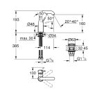 Смеситель для раковины GROHE Essence с донным клапаном, M-size, хром (24181001)