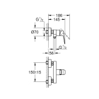 Смеситель для душа GROHE Cubeo, хром (1018240000)