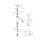Смеситель для раковины GROHE Eurosmart, XL-size, хром (23971003)