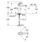 Смеситель для раковины GROHE Eurosmart, XL-size, хром (23971003)