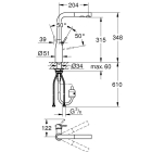 Смеситель для кухни GROHE Essence с вытяжным душем, суперсталь (30270DC0)